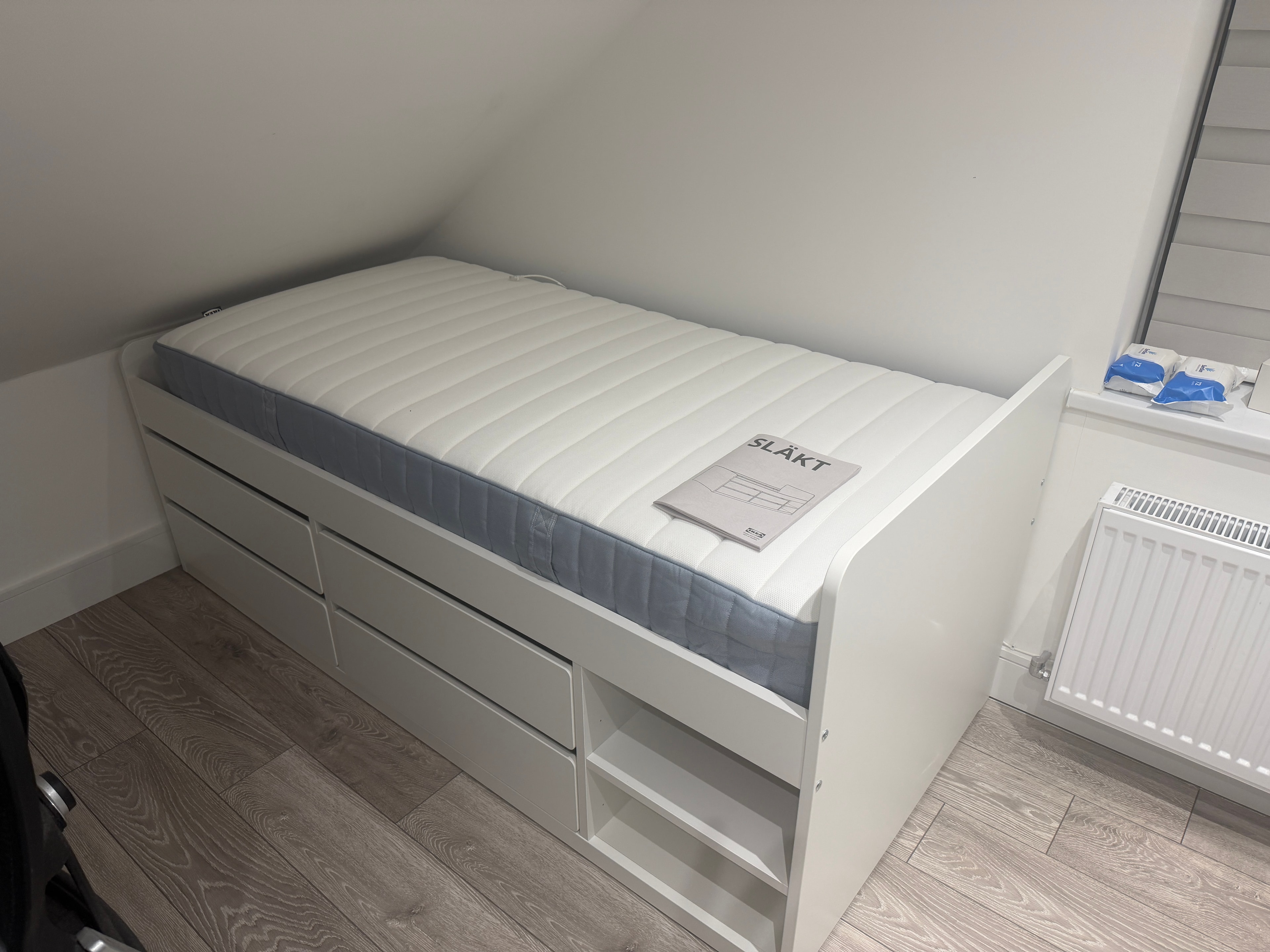 IKEA SLÄKT cabin bed with under-bed drawers and storage assembled