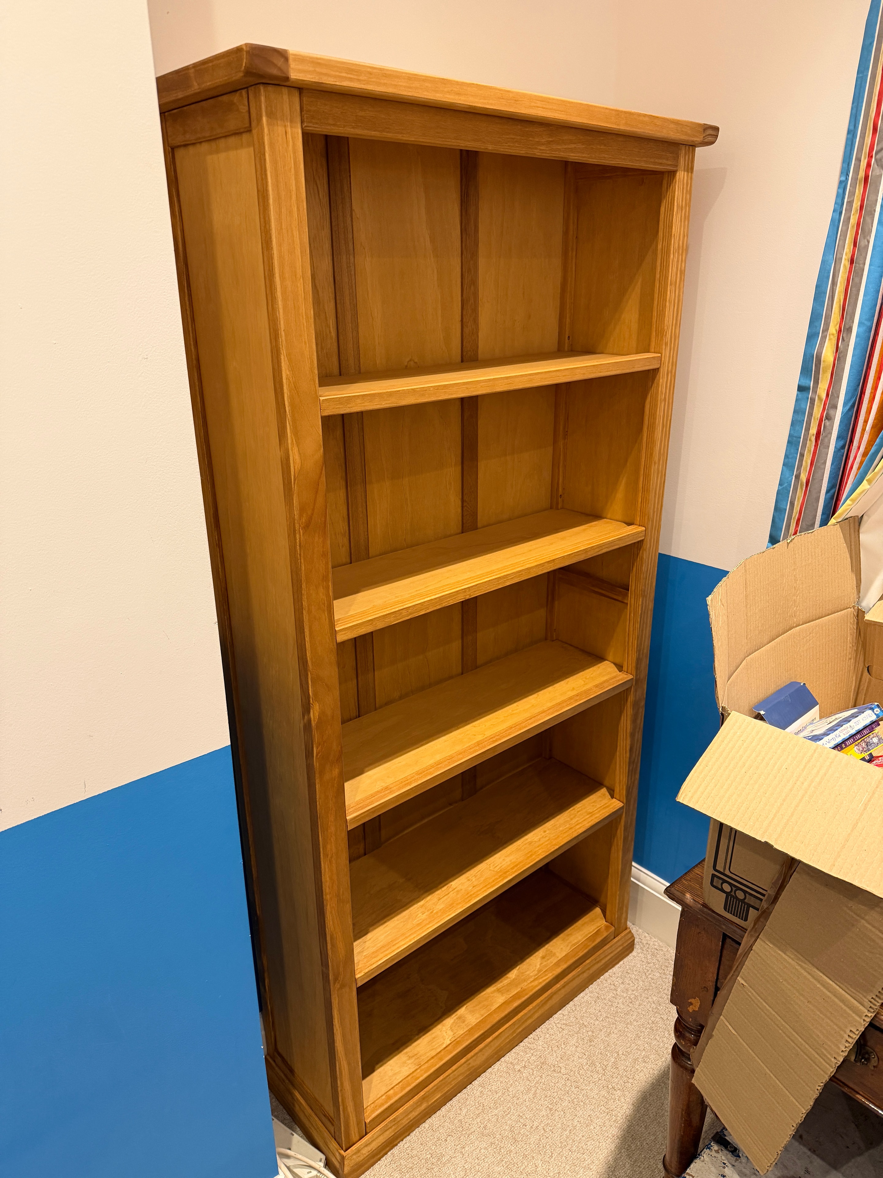 Wooden storage unit with multiple divider compartments assembled